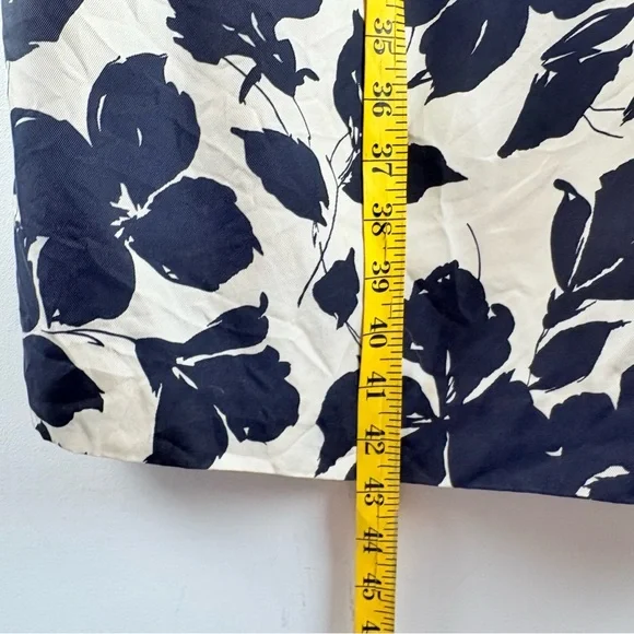 Ann Taylor Floral Silk Pencil Dress Sz 10 Chic Black White Wedding Party Elegant - Picture 6 of 9